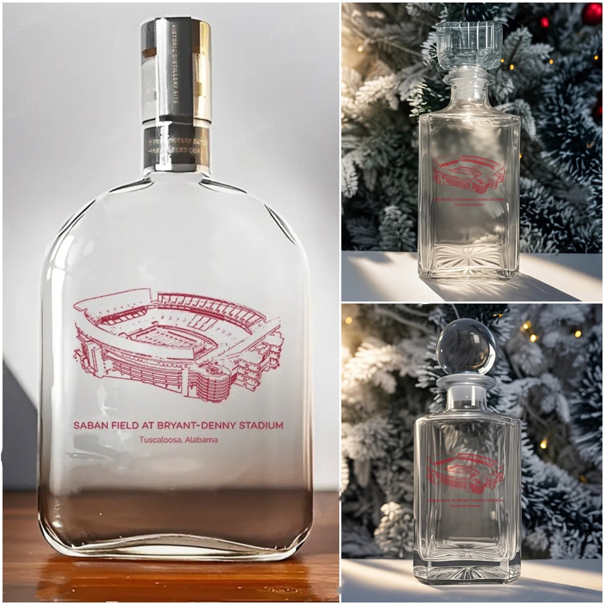 Saban Field at Bryant-Denny Stadium - Alabama Crimson Tide Whiskey Bottles