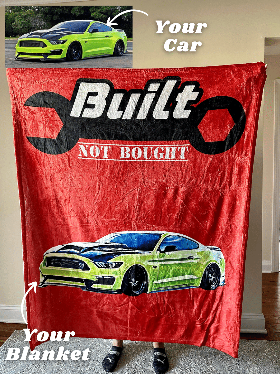 Built Not Bought Custom Car Fleece Blanket