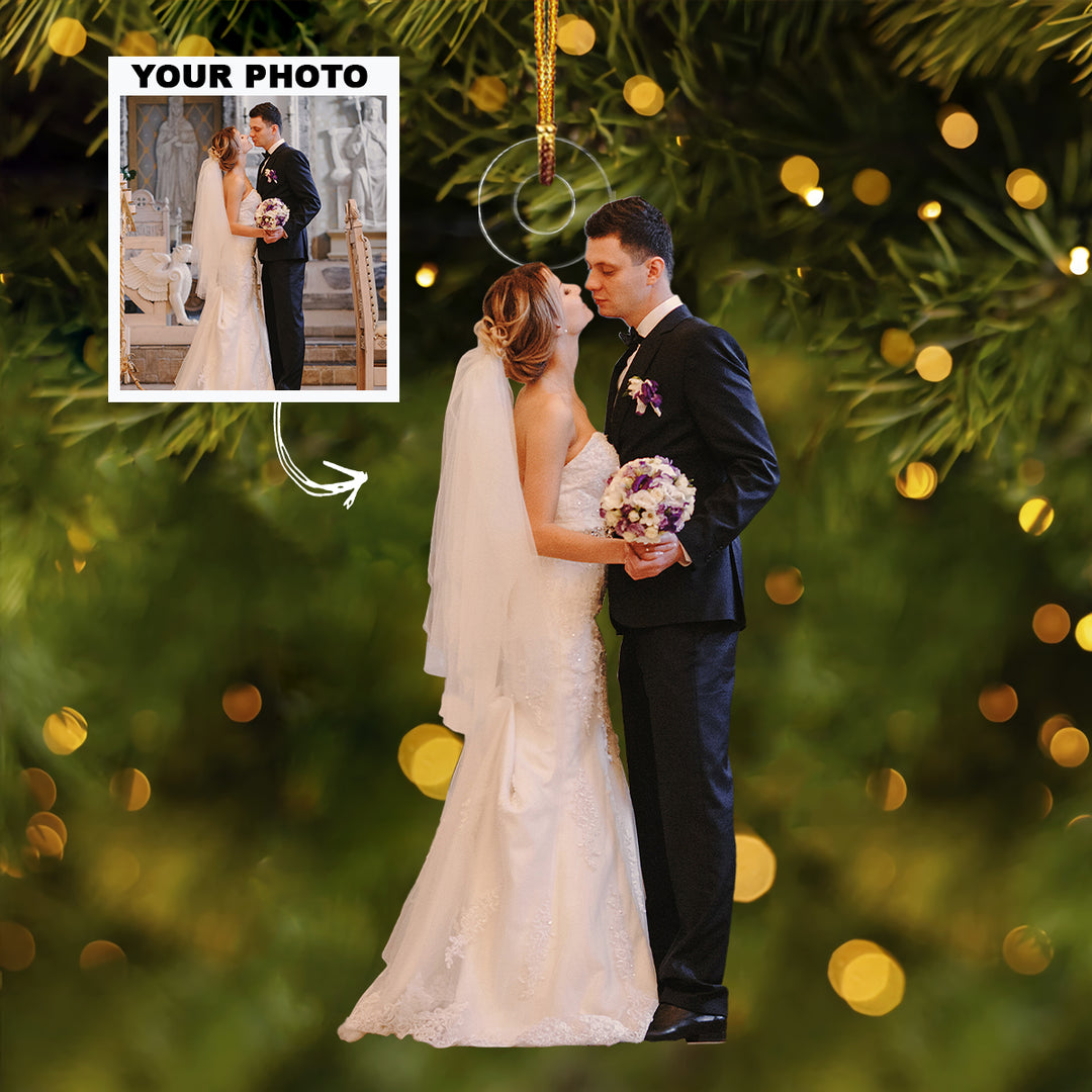 Our Wedding - Personalized Photo Mica Ornament