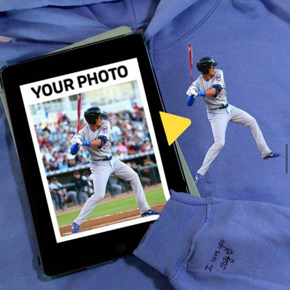 Custom Print Baseball Picture Sweatshirt