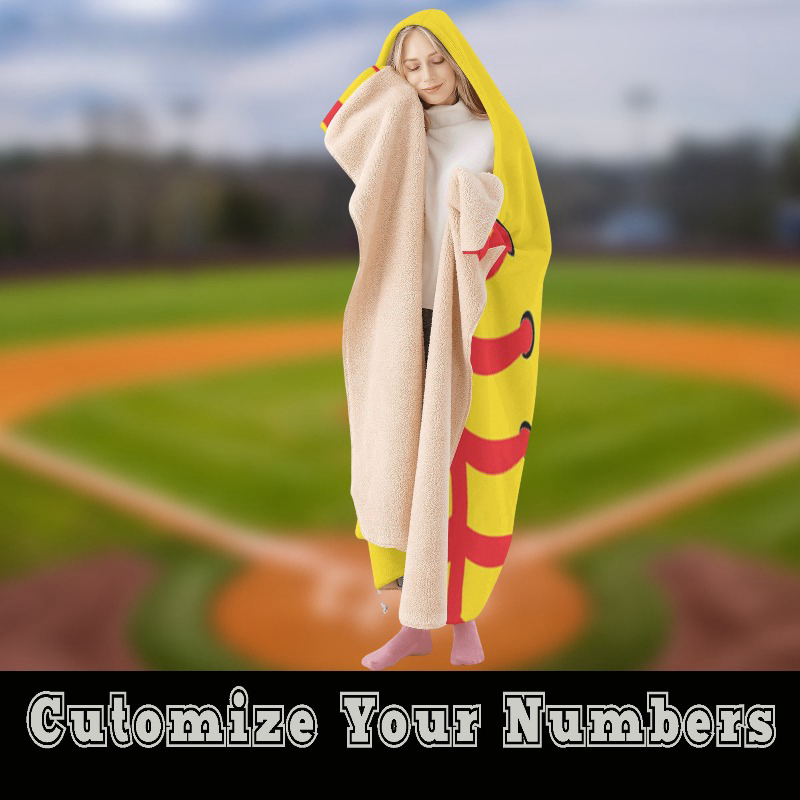 Personalized Customized softball mom Hooded Blanket, personalized gift