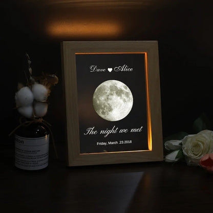 Personalized Moon Phase Acrylic Lamp Custom Moon Phase By Date Customized Gifts