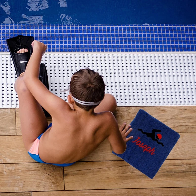 Personalized Embroidered Swimming Towel | Fitness Gift