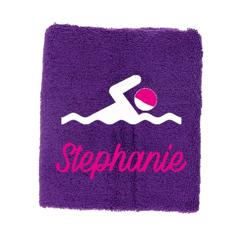 Personalized Embroidered Swimming Towel | Fitness Gift