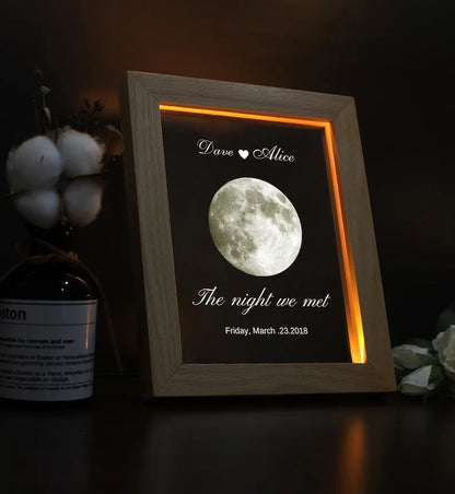 Personalized Moon Phase Acrylic Lamp Custom Moon Phase By Date Customized Gifts