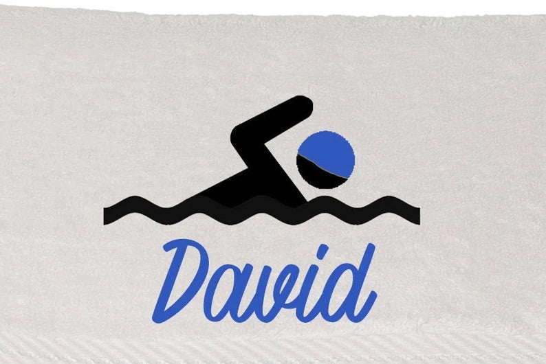 Personalized Embroidered Swimming Towel | Fitness Gift