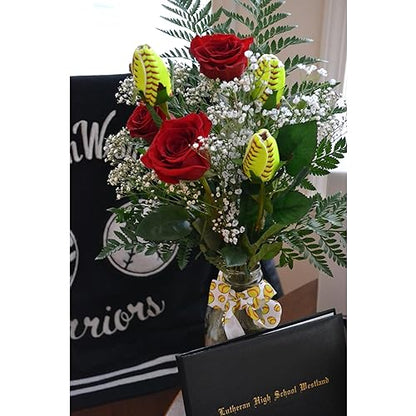 Softball Roses Select Qty Softball Gift Back to School