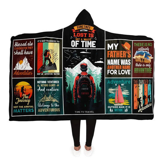 Travel Adventures Hooded Blanket