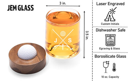 Golf Ball Coaster Glasses