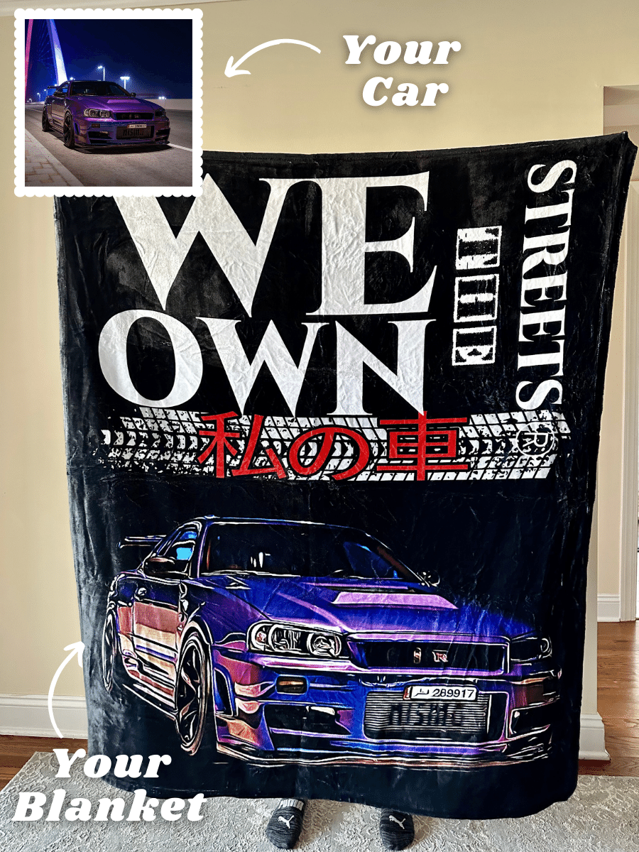 We Own The Streets Custom Car Fleece Blanket