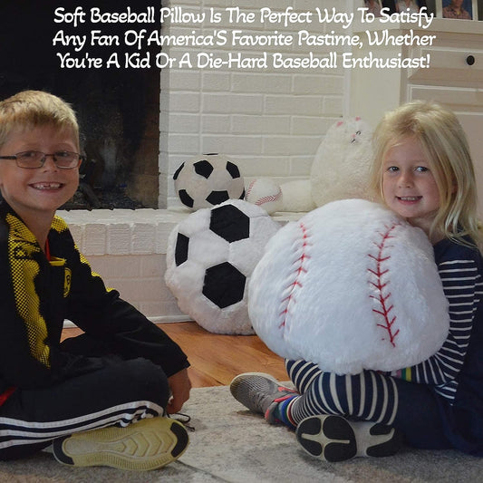 BOYS BASEBALL PILLOW ROOM SPORTS: GIFTS TOYS STUFF THROW PLUSH SOFTBALL