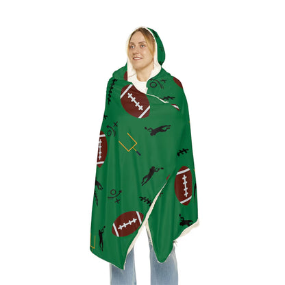 Customizable Football Player Hooded Blanket - Stay Cozy and Stylish at Games! Perfect for Football Season