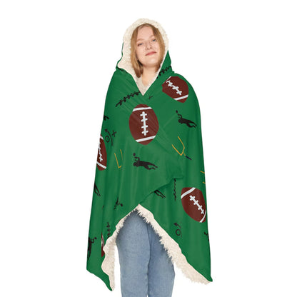 Customizable Football Player Hooded Blanket - Stay Cozy and Stylish at Games! Perfect for Football Season