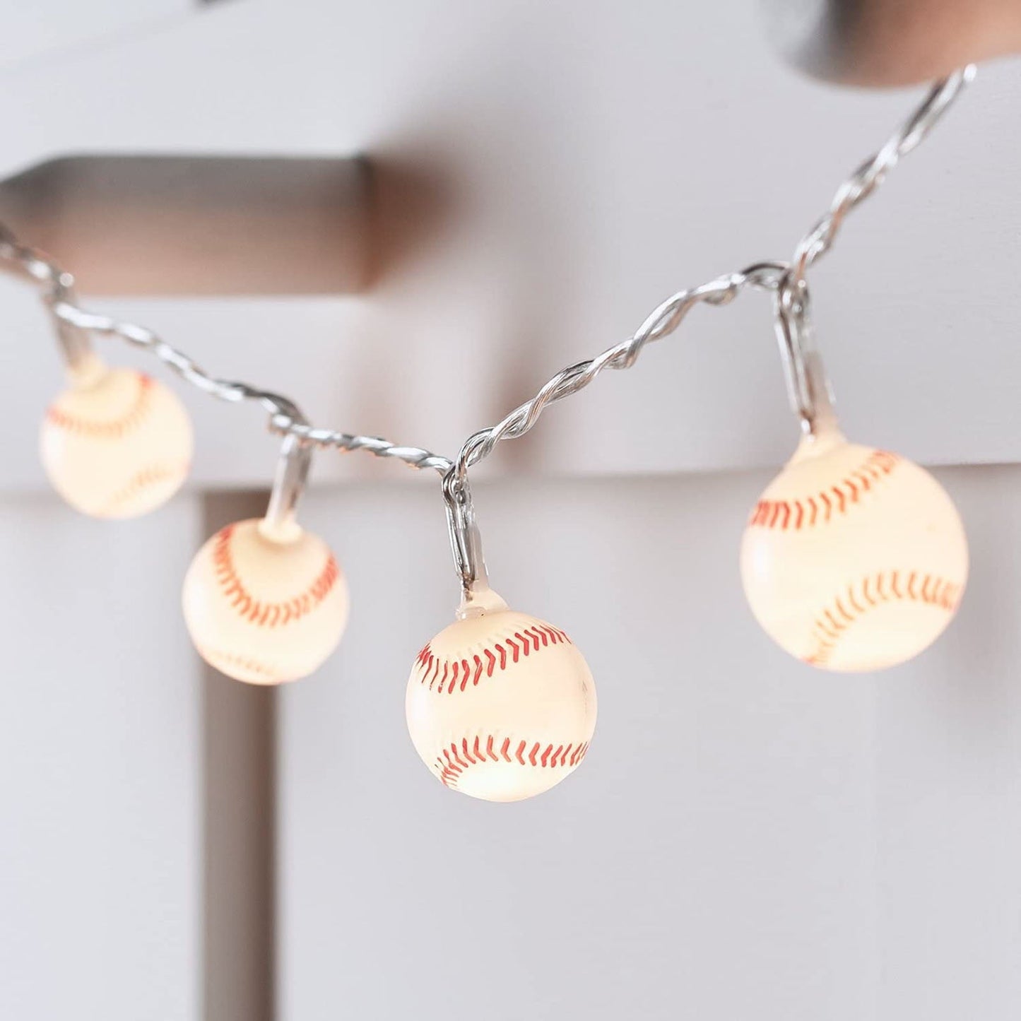 3/5/10M Baseball Basketball Light String Battery Powered 20 LEDs Indoor Decoration