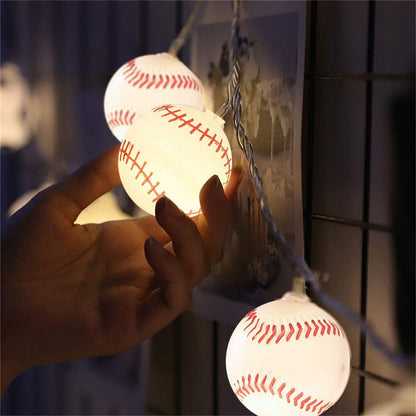 3/5/10M Baseball Basketball Light String Battery Powered 20 LEDs Indoor Decoration