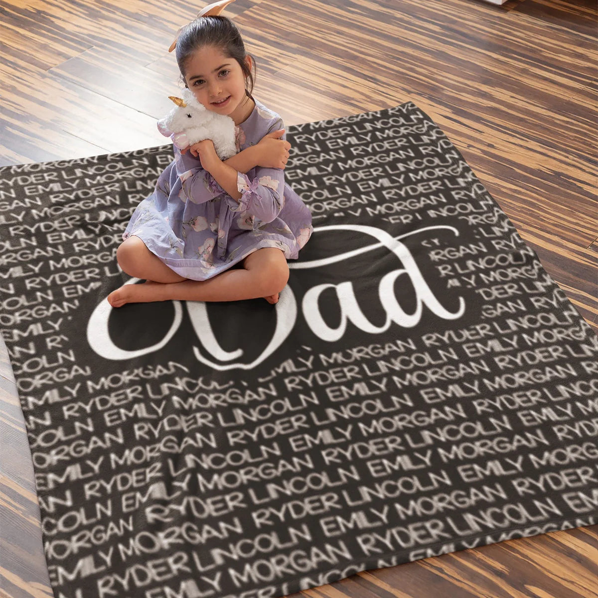 Personalized Grandma With Grandkids Names Blanket Gift For Grandma