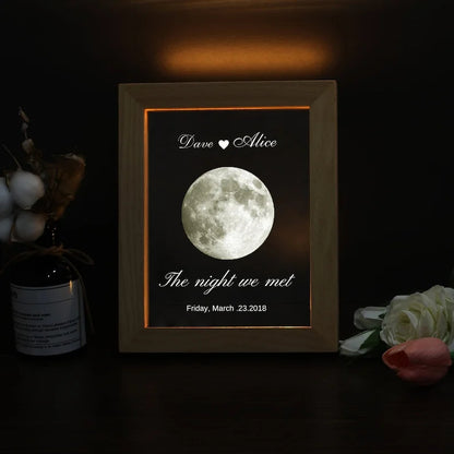 Personalized Moon Phase Acrylic Lamp Custom Moon Phase By Date Customized Gifts