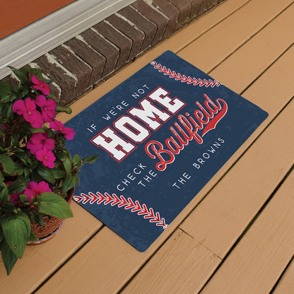 Baseball Home Welcome Mat | Personalized Ballfield Doormat