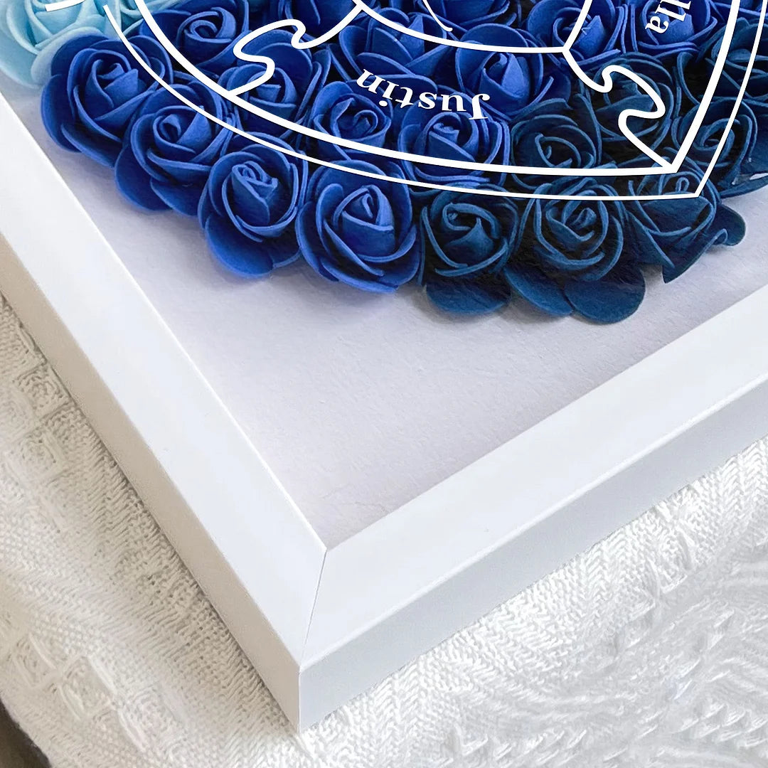 You Are The Piece That Hold Us Together - Personalized Flower Shadow Box