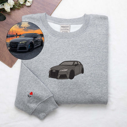 Christmas Gifts for Boyfriend, Custom Car Embroidered Hoodie, Car Lover Gift