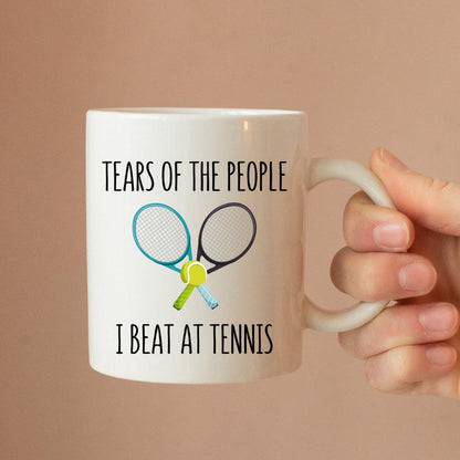 Tears Of The People I Beat At Tennis Ceramic Mug - Tennis Mug