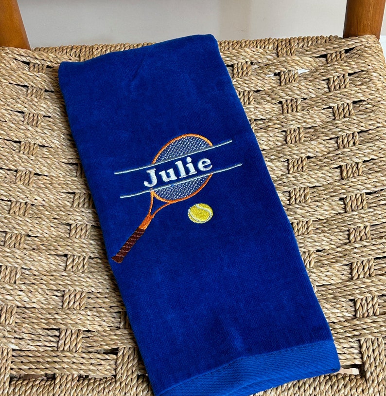 Tennis Towel personalized embroidered Tennis Gift Towel