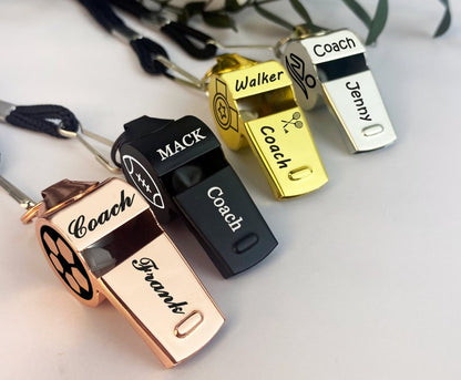 Personalized Sport Gift for Coach,Personalized Whistle Necklace,Custom Coach Whistle