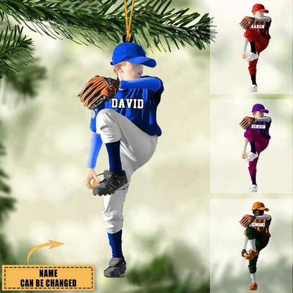 Personalized Baseball Boy Ornament