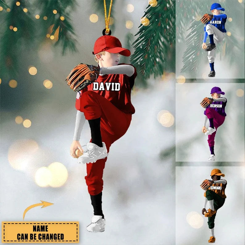 Personalized Baseball Boy Ornament