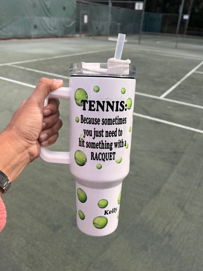 Tennis player tennis team 40 oz tumbler