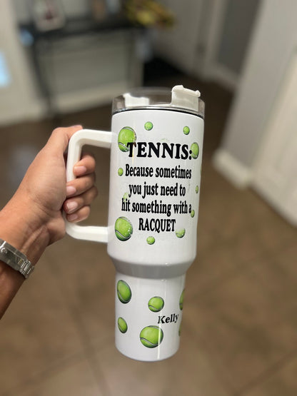 Tennis player tennis team 40 oz tumbler