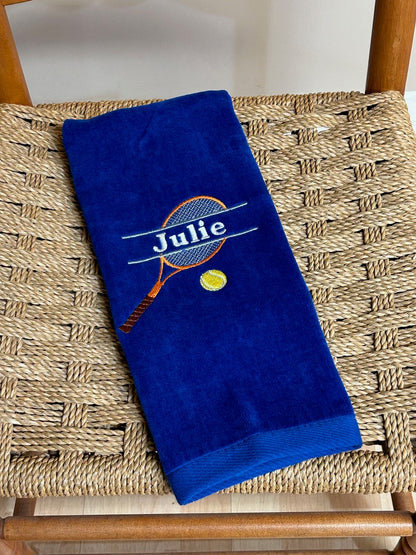 Tennis Towel personalized embroidered Tennis Gift Towel