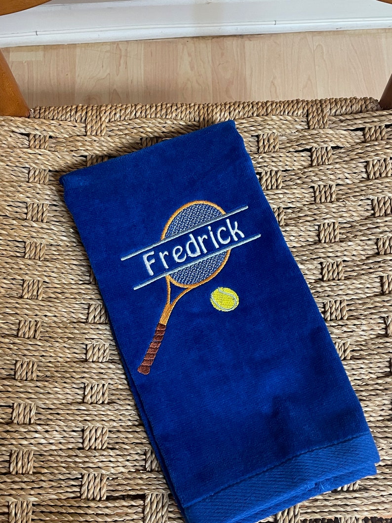 Tennis Towel personalized embroidered Tennis Gift Towel