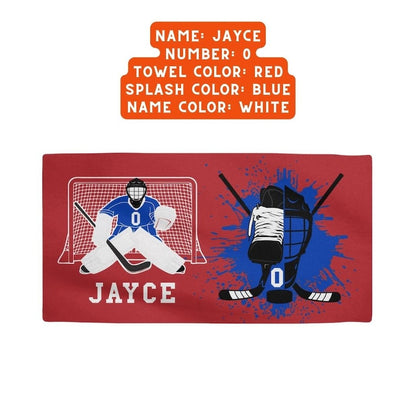 Hockey Goalie Beach Towel - Personalized - Perfect Gift for Hockey Players