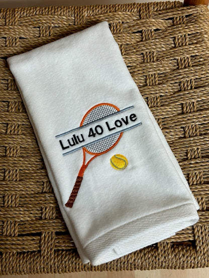 Tennis Towel personalized embroidered Tennis Gift Towel