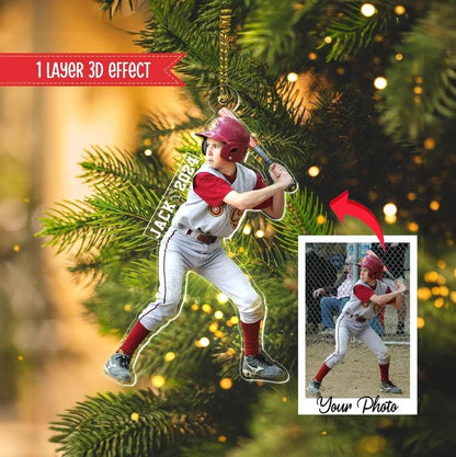 Personalized Baseball Boy Ornament