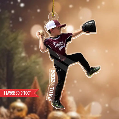 Personalized Baseball Boy Ornament