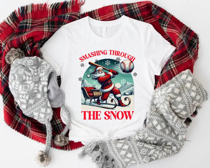 Santa Play Baseball Shirt，Baseball Christmas Sweatshirt