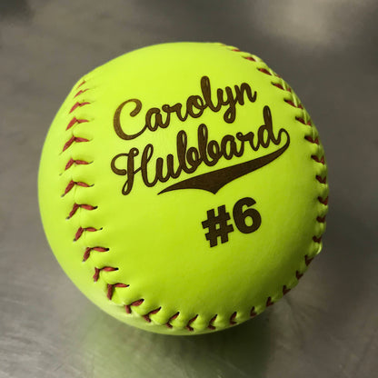 Personalized Softball, Team Awards, Coaches Gift, Birth Announcement, Softball Gift, Girls Softball