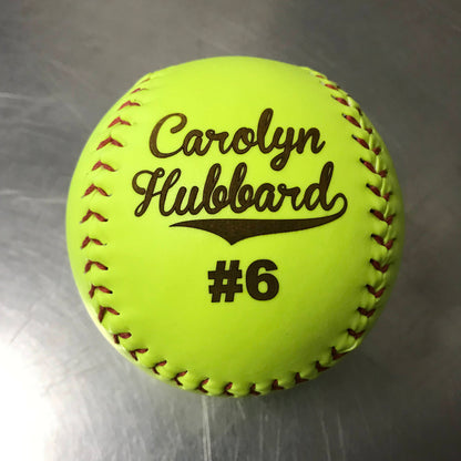 Personalized Softball, Team Awards, Coaches Gift, Birth Announcement, Softball Gift, Girls Softball