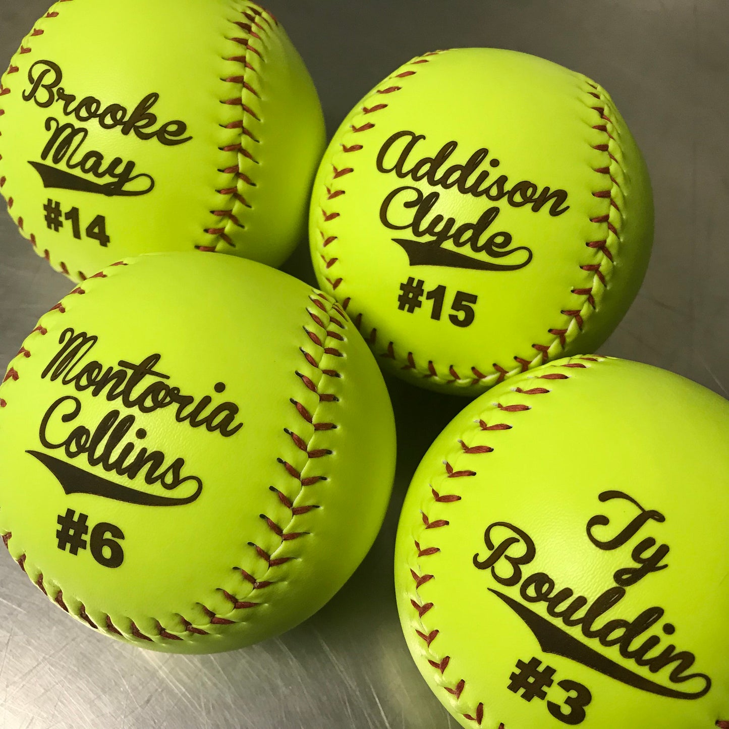 Personalized Softball, Team Awards, Coaches Gift, Birth Announcement, Softball Gift, Girls Softball