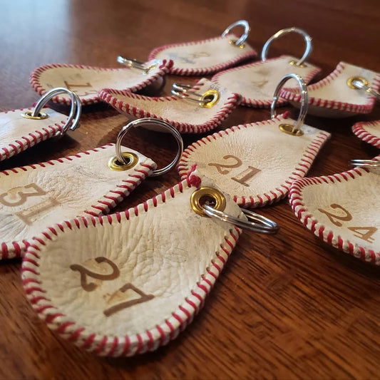 Personalized Hand Made Baseball Key Chain