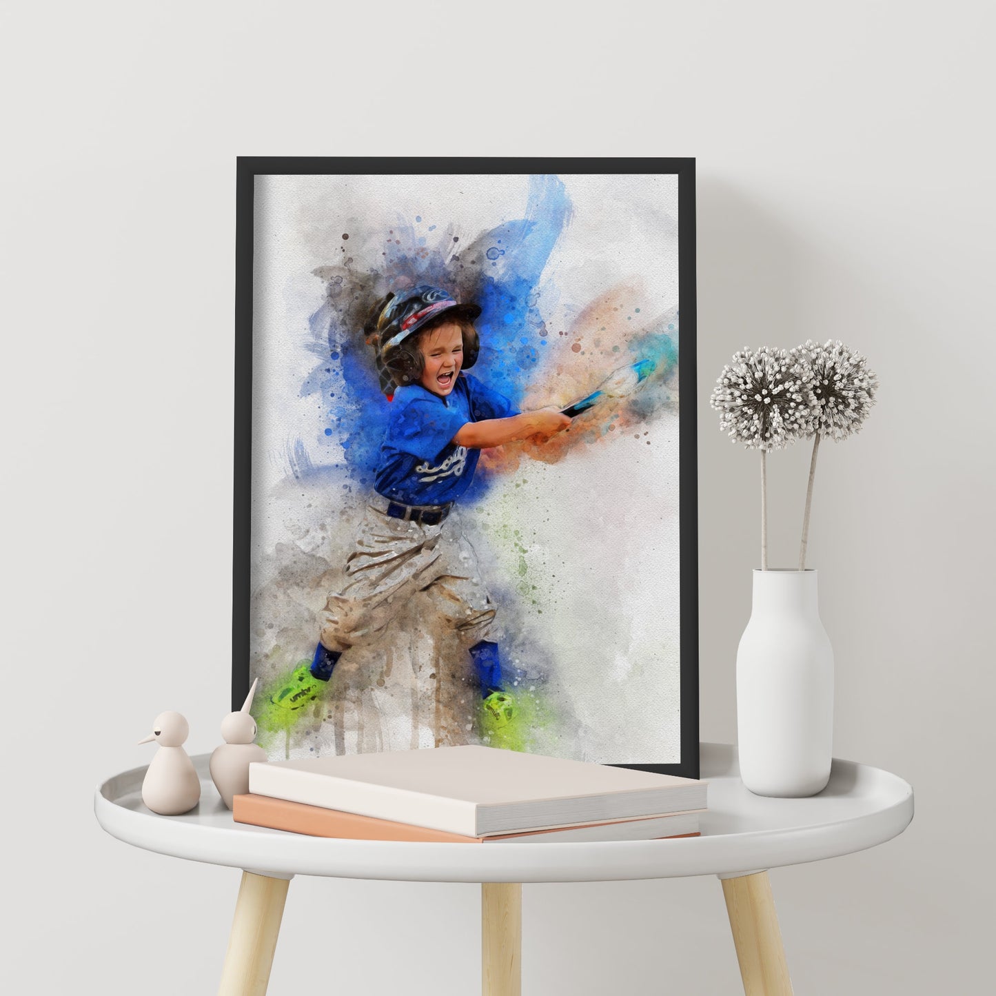 Game Day Personalized Baseball Gift Image Wall Art Painting From Photo Custom Drawing  Baseball Photography