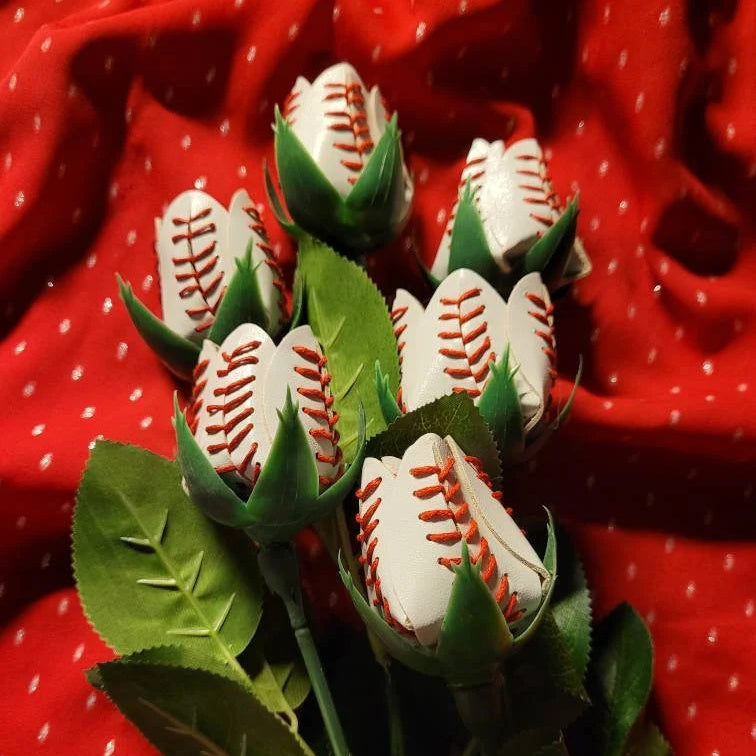 New Design Baseball Roses Select Qty Softball Gift Back to School