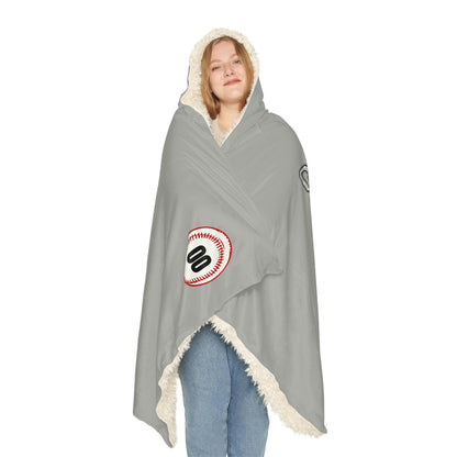 Personalized Game Day Baseball Hooded Blanket,Custom Team Number Baseball Snuggle Blanket