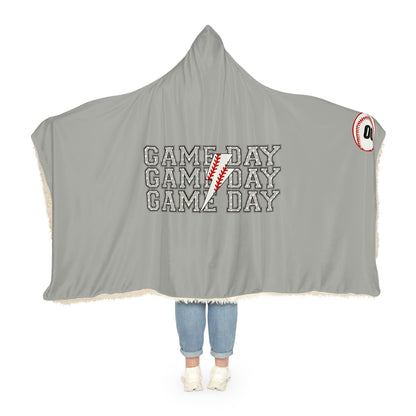 Personalized Game Day Baseball Hooded Blanket,Custom Team Number Baseball Snuggle Blanket