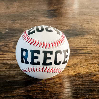 Custom Baseball with name and year - baseball gift