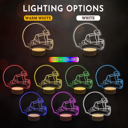 Personalized American Football Night Light - Custom LED Lamp for Players, Perfect Gift for Rugby  Fans, Unique Sports Decor