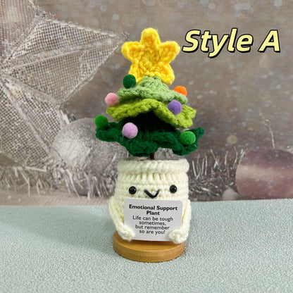 Crochet Positive Gnome / Emotional Support Plant, Christmas gift,Gifts of encouragement-Rebuilding the Gift of Faith