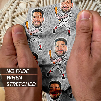 Baseball Gift Custom Face Socks